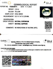 2.24/CT Natural Ceylonese Pukhraj with Govt Lab Certificate-8991